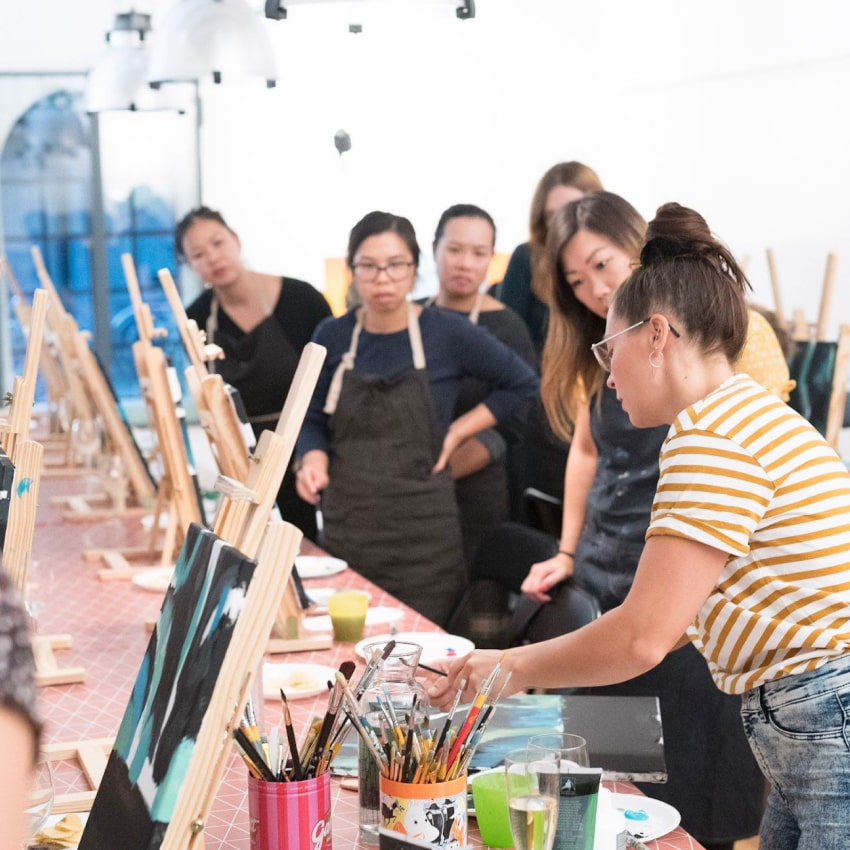 Måla och mingla hos Sip and Create i Malmö