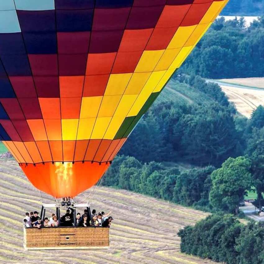 Ballonflyvning over Fyn eller Sjælland