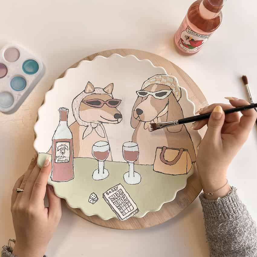Mal på keramik hos Vær Kreativ