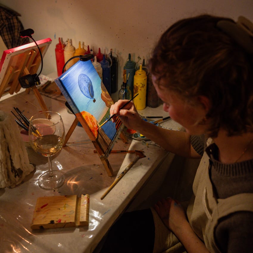 Sip and Paint hos Pop Up Paint